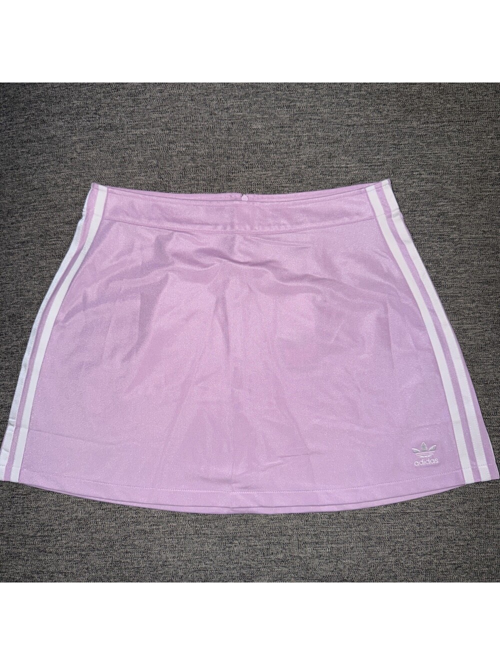 Adidas Originals Y2K Women Medium 3-Stripe Mini Skirt Lt. Orchid JD0314 New $45